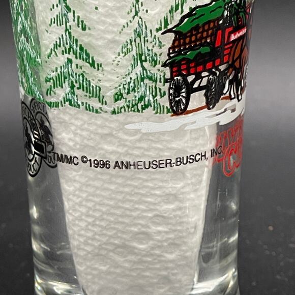 Budweiser Clydesdales Pilsner Beer Glasses 1996 Set of Two - Picture 6 of 8